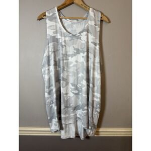 ATHLETIC WORKS Racerback‎ Tank Top  Women's3XL Gray/White Camo